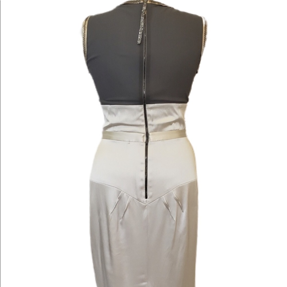 Dolce & Gabbana Silver Silk Dress - Picture 4 of 6